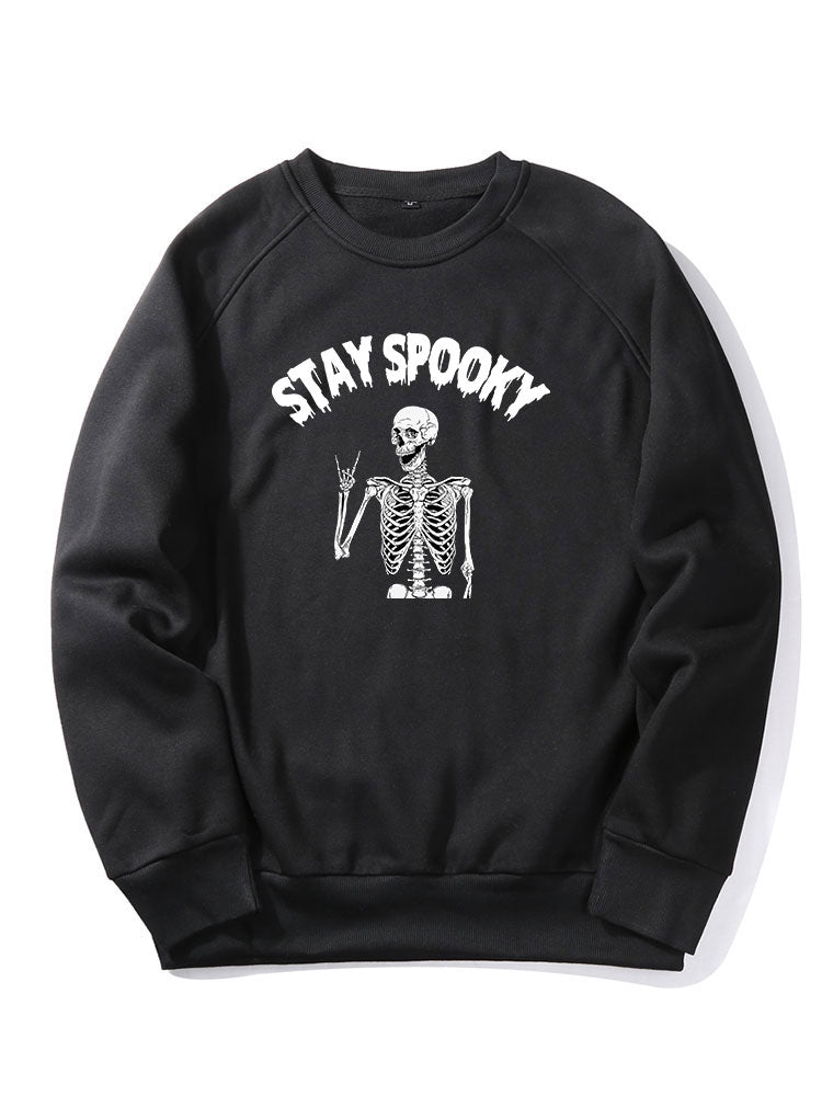 Halloween Skeleton Print Sweatshirt