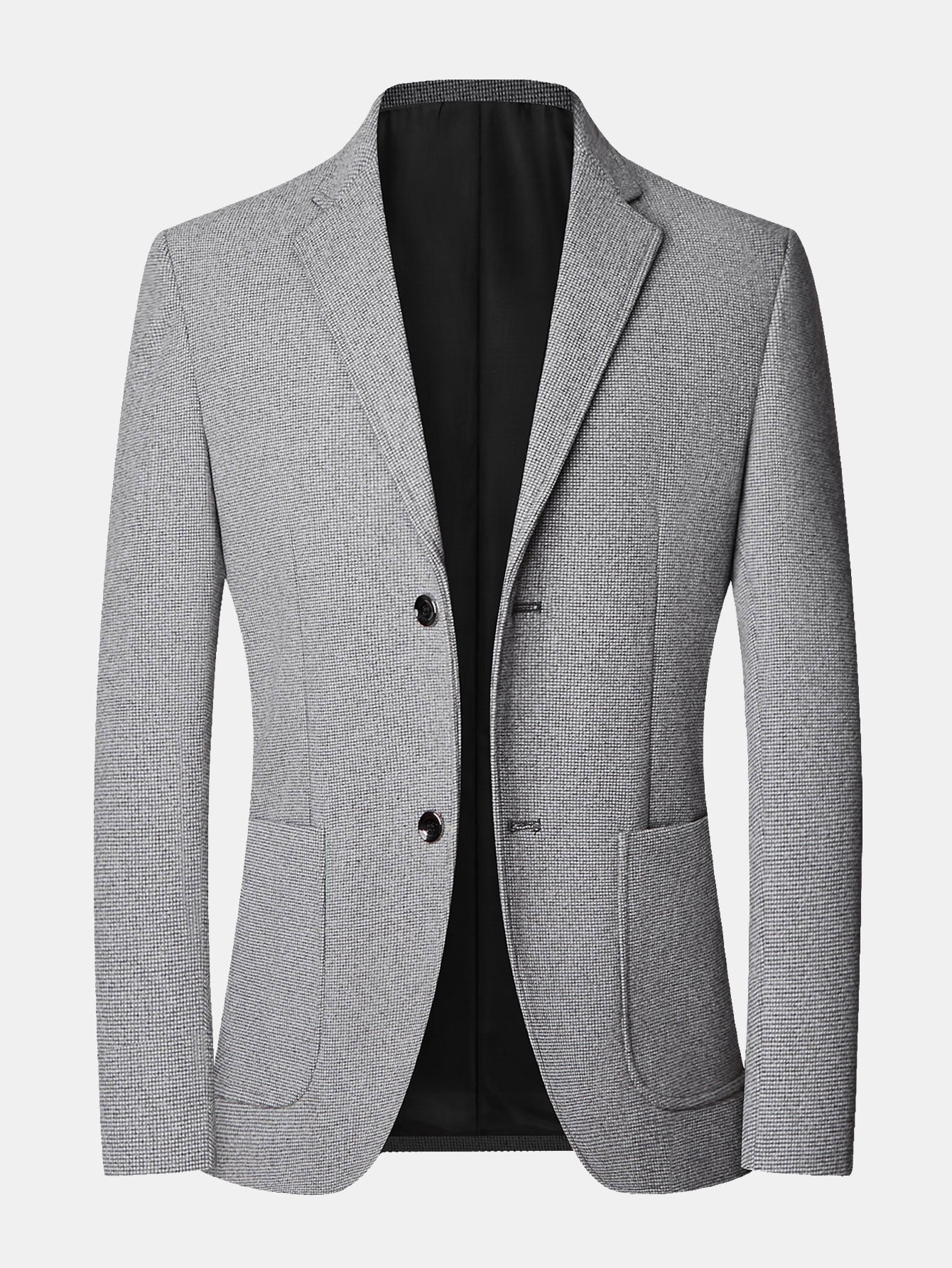 Wool Look Fine Check Blazer